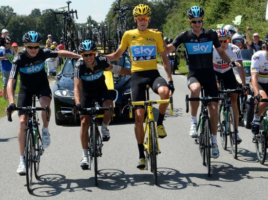 Bradley+Wiggins Chris+Froome Team+Sky Sykling Tour+de+France