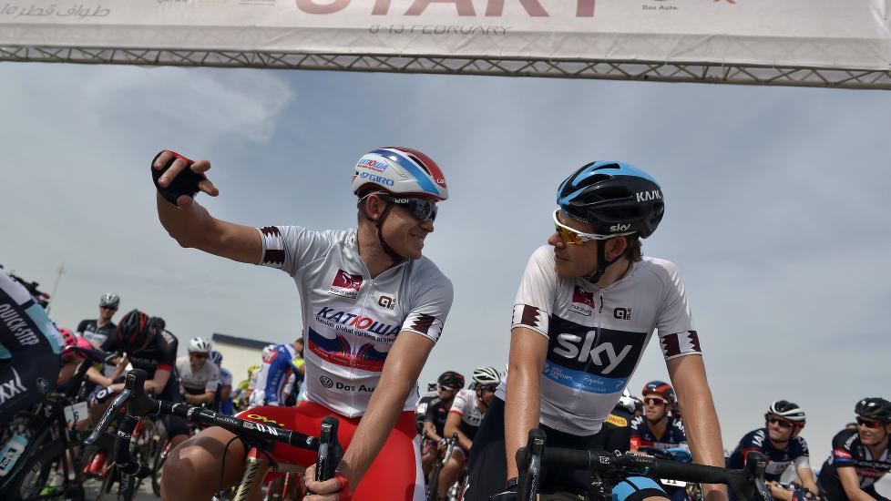 FIKK ROTTE I HODET: Alexander Kristoff med merkelig opplevelse i Oman. Foto: LIONEL BONAVENTURE (Scanpix/Afp)