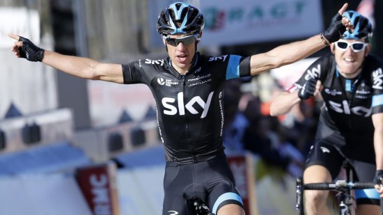 <b id="ext-gen1256"> Overlegen</b>: Richie Porte vant den avsluttende tempoen opp Col d'Eze og tok dermed sammenlagtseieren i Paris-Nice. Foto: EPA/SEBASTIEN NOGIER