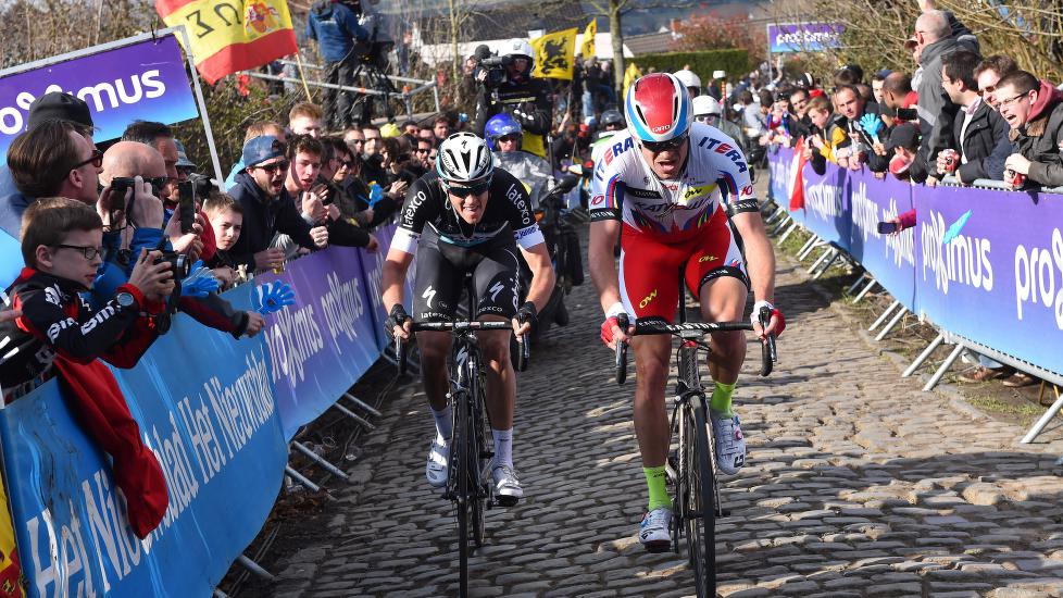 <strong>STEREST:</strong> Alexander Kristoff var den sterkeste rytteren i Flandern rundt. Han viste at han kan mye mer enn å bare spurte. Foto: Tim de Waele (©TDWSport.com)