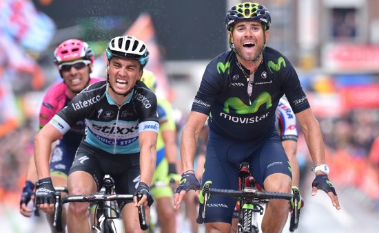 GOD OPPSUMMERING: Movistar, Etixx og Katjusja. Det ble pallen på Liege-Bastogne-Liege, og de tre lagene er også vårens vinnere. Foto: Tim De Waele (©TDWSport.com)