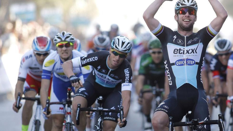 <b>VINNERDUO:</b> Mark Renshaw (bak, til venstre) gjorde det man kan forvente, og mer til under åpningen av Tour of California. Her er han og Mark Cavendish avbildet under Clasica de Almería. FOTO: Tim De Waele/TDWSPORT.COM