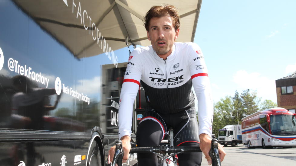 I NORGE: Fabian Cancellara, eller «Spartacus» som han gjerne kalles, starter Tour des Fjords på onsdag. Her møter han Alexander Kristoff som er i ferd med å vippe ham ned fra tronen i klassikerne. FOTO: Jarle Fredagsvik, procycling.no