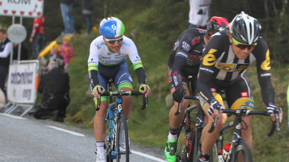 <b>ANGREPSVILLIG:</b> Edvald Boasson Hagen var en av de første over Seldalsbakken, men maktet ikke å komme løs. I etterkant stusset han noe over taktikken Alexander Kristoffs lag la for dagen. FOTO: Jarle Fredagsvik, procycling.no