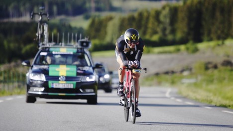 <b>VANT:</b> Ingen kunne tukte Edvald Boasson Hagen på tempoen i årets NM. Foto: Kristoffer Øverli Andersen (www.procycling.no)