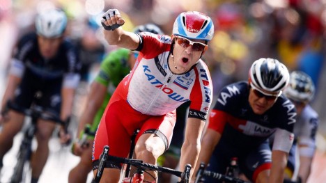 <b>JAKTER NYE TRIUMFER:</b> Alexander Kristoff vant to etapper i fjorårets Tour de France. I år jakter han nye, men mulighetene er færre enn under fjorårets utgave. Foto: Tim de Waele (©TDWSport.com)