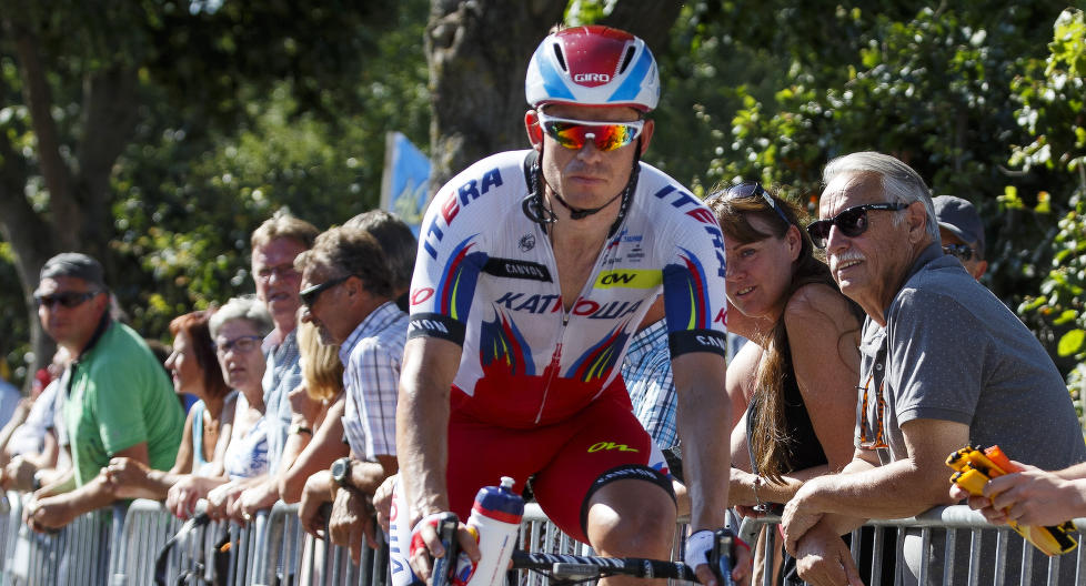 <b>IRRITERT:</b> Alexander Kristoff likte dårlig at arrangøren nøytraliserte deler av den tredje etappen i Tour de France. Foto: Heiko Junge / NTB scanpix