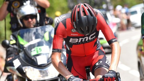<b>TUNG DAG:</b> Tejay Van Garderen kom seg aldri til mål på den 17. etappen i årets Tour de France. Foto: Tim de Waele (©TDWSport.com)