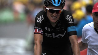 KJEMPESPREKK: Geraint Thomas fikk det tøft på den 19. etappen og raste ut av topp ti i sammendraget. Foto: Stefano Sirotti / Polaris