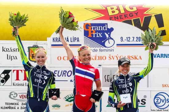 GOD NOK TIL Å FÅ FULLT LAG? Det store spørsmålet er om NCF ser på Emilie Mobergs medaljemuligheter som store nok til at hun fortjener et fult lag rundt seg eller ikke.. Foto: Tour de Feminin