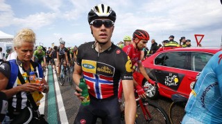 NUMMER TO: Edvald Boasson Hagen ble nummer to på den fjerde etappen av Post Danmark rundt. Her fra årets Tour de France. Foto: Heiko Junge / NTB scanpix