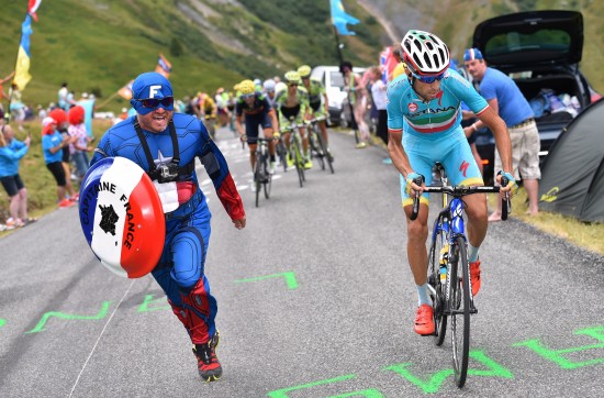 Cycling: 102nd Tour de France / Stage 19 NIBALI Vicenzo (Ita)/ Fan Supporter/ St-Jean-de-Maurienne - La Toussuire - Les Sybelles (138 Km)/ Ronde van Frankrijk TDF / Etape Rit /©Tim De Waele