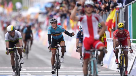 <b>LURTE SEG MED:</b> Under VM i Ponferrada var Matti Breschel (helt til høyre) blant de minst klatresterke som hang med i gruppa Michal Kwiatkowski til slutt støtet seg vekk fra. Stein Ørn forteller at den danske 31-åringen besitter mange kvaliteter Katjusja er ute etter til klassikermannskapet sitt. FOTO: Tim De Waele/TDWSPORT.COM