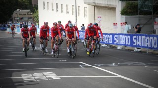 KRISTOFF FØRER AN: Elite- og U23-laget til Norge i Richmond. (foto: Jarle Fredagsvik/procycling.no)