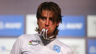 <b>SMAKTE GODT:</b> Da ingen klarte å følge ham opp 23rd Street, skjønte Peter Sagan at han ikke kunne vente på noen. Foto: Bryn Lennon (Scanpix/Afp)