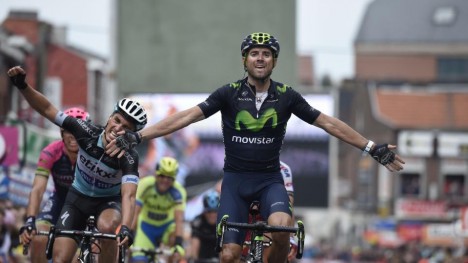 <b>JAKTER SIN FØRSTE:</b> Etter andreplasser de to siste årene, er Alejandro Valverde den store favoritten før søndagens Il Lombardia. I Como håper han å juble for sesongens andre monumentseier. Foto: ERIC EFEFERBERG (Scanpix/Afp)