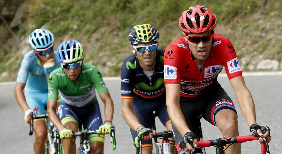 <b>IMPONERTE STORT:</b> Tom Dumoulin kjempet om seieren i Vuelta a España helt til han sprakk på den siste klatreetappen. Foto: JAVIER LIZON (Scanpix/Epa)