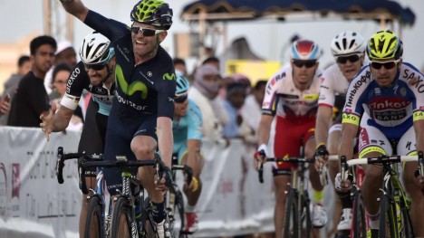 <b>IKKE HVERDAGSKOST:</b> Her slår José Joaquin Rojas Alexander Kristoff i Qatar.   AFP PHOTO / LIONEL BONAVENTURE