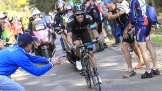 <b>AKILLESHÆL:</b> Rigoberto Urans andreplass fra 2013 er det nærmeste Team Sky har kommet podiet etter Giro d´Italia. Det skal lage gjøre noe med i 2016. FOTO: Tim De Waele/TDWSPORT.COM