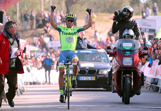 Cycling: 42nd Volta Algarve 2016 / Stage 5 Arrival CONTADOR Alberto (Esp) Celebration Joie Vreugde / Almodovar-Alto do Malhao (169Km)/ Etape Rit/ Algarve/ (c) Tim De Waele