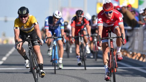 NY DUELL: Mark Cavendish og Alexander Kristoff ønsket begge å avsluttet Tour of Qatar med etappeseier. FOTO: Tim De Waele/TDWSPORT.COM