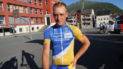 KJØRT NED AV BIL: Audun Brekke Fløtten (Team Ringeriks-Kraft) ble kjørt ned av en bil på treningstur i Spania. Foto: procycling.no.