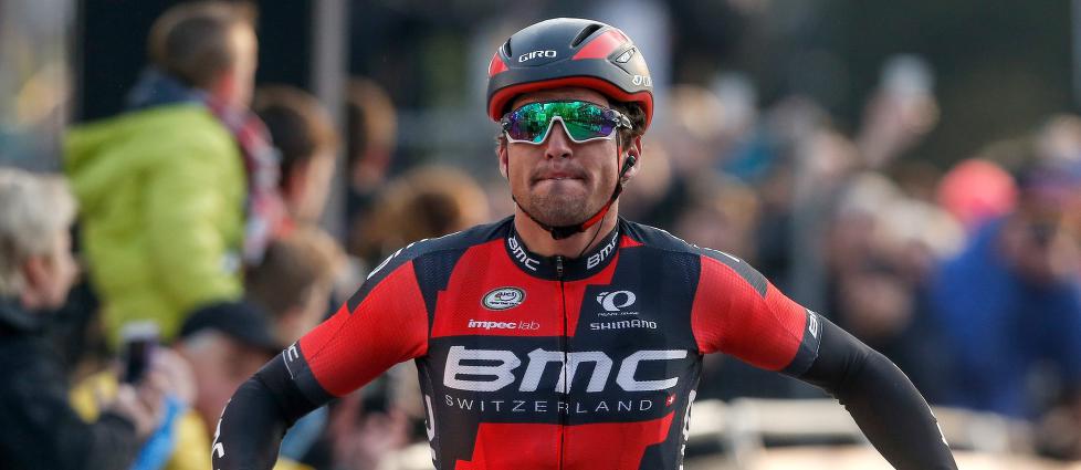 BARE NESTEN: Greg Van Avermaet vant Het Nieuwsblad tidligere i år, men maktet ikke å gjenta bragden under Dwars door Vlaanderen onsdag. Dog var han nære på!  EPA/LAURENT DUBRULE