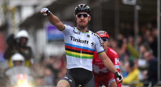 <b>VANT:</b> Peter Sagan vant årets Flandern rundt. Her fra Gent-Wevelgem. Foto: Tim de Waele (©TDWSport.com)