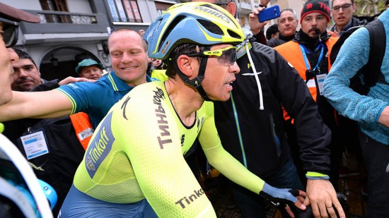 TANKEVEKKER: Alberto Contador innfridde favorittstempelet på siste etappe i Baskerland, men fikk noe å tenke på fra en av sine største rivaler. Foto: PD (©TDWSport.com)