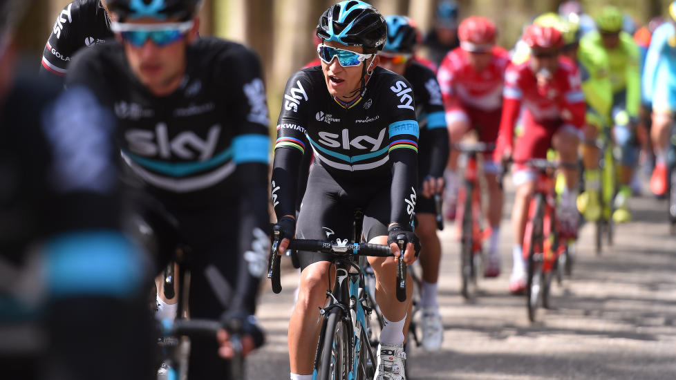 HANG IKKE MED: Michal Kwiatkowski var ikke sterk nok til å følge de beste i Amstel Gold Race .Foto: Tim de Waele (©TDWSport.com).