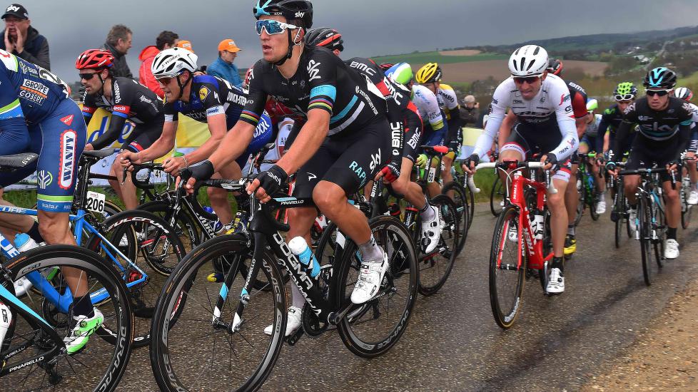 LEDER SKY: En dårlig generalprøve til tross, polakken Michal Kwiatkowski er Team Skys kaptein i søndagens Liege-Bastogne-Liege.  Foto: Tim de Waele (©TDWSport.com).
