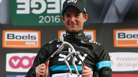 ENDELIG SKY: Wout Poels tok Team Skys første monumentseier i Liege-Bastogne-Liege søndag. Nå vil nederlederen lede laget i en Grand Tour. (foto: EPA/LAURENT DUBRULE)