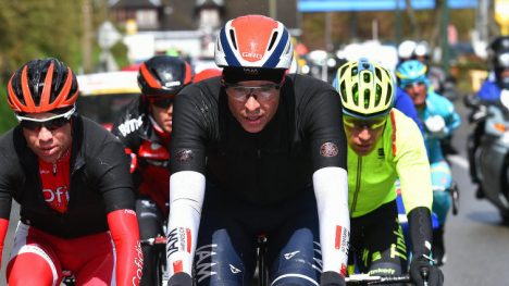 VISTE STYRKE: Sol, regn, snø og sludd møtte rytterne i søndages batalje i Liège. Det var ikke nok til å stanse Vegard Stake Laengen, men giroeventyret hans er det nå satt en effektiv stopper for. FOTO: Tim De Waele/TDWSPORT.COM