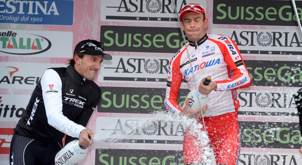 FORDELER OG ULEMPER: Den trefoldige vinner Fabian Cancellara er tilbake i Flandern rundt etter at en skade hindret ham fra å delta i fjor. Det kan være både positivt og negativt for Alexander Kristoff. Foto: Tim de Waele (©TDWSport.com)