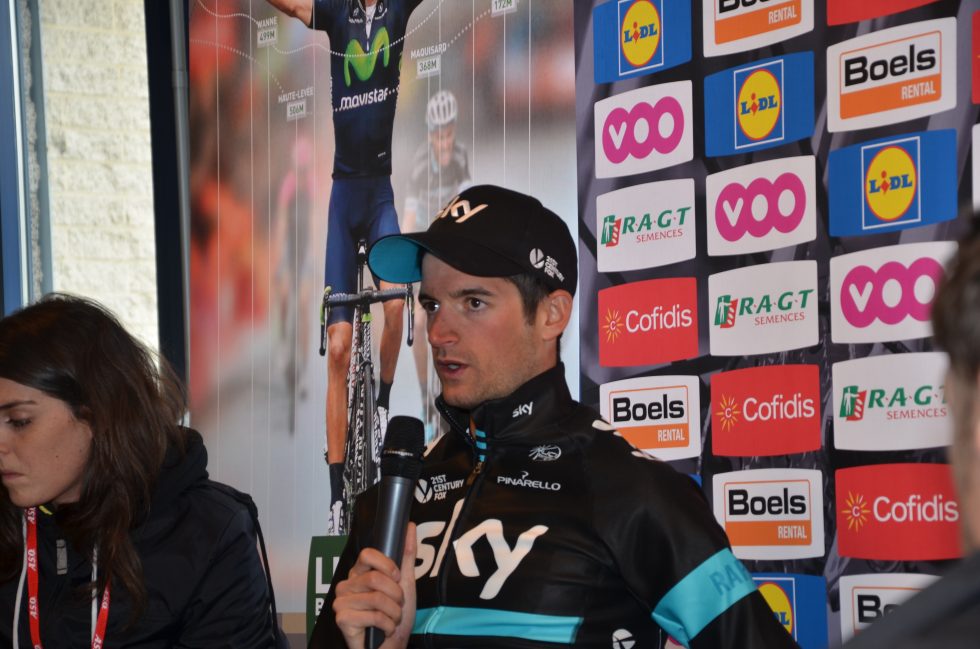 VINNER: Wout Poels måtte pressen etter seieren i Liège (procycling.no)