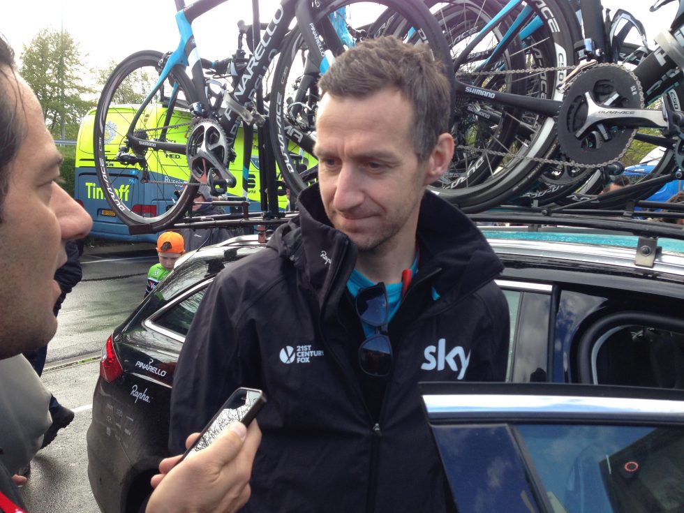 FORNØYD: Arvesen satt ved spakene da Team Sky endelig lykkes i klassikerne (foto: procycling.no)