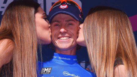 LOV Å GLISE: Tirsdag sto Damiano Cunego på podiet etter en etappe i Giro d'Italia for første gang siden 2004. Foto: Tim de Waele (©TDWSport.com)