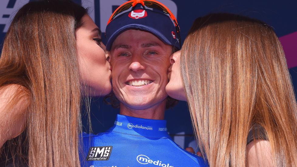 LOV Å GLISE: Tirsdag sto Damiano Cunego på podiet etter en etappe i Giro d'Italia for første gang siden 2004. Foto: Tim de Waele (©TDWSport.com)