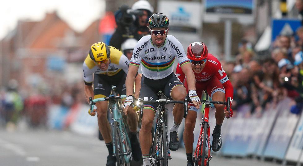 VANT: Peter Sagan vant den første etappen av Tour of California. Her fra årets Gent-Wevelgem. Foto: LAURENT DUBRULE (Scanpix/Epa)