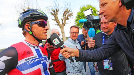 FRAKJØRT: Edvald Boasson Hagen maktet ikke følge Pieter Weening i det tøffe partiet før toppen av Gaustaråen.