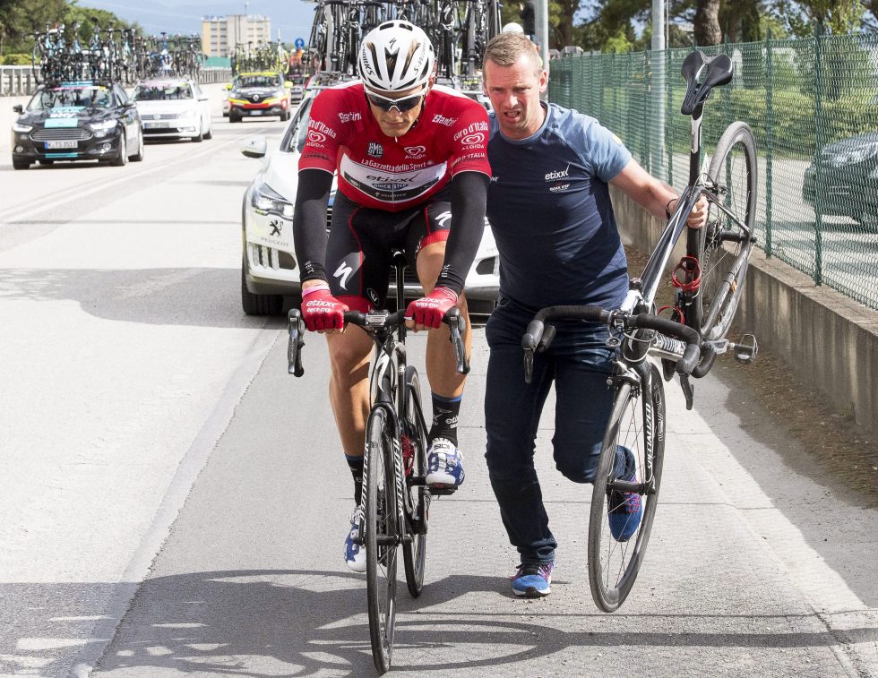 UHELDIG: Kittel fikk ikke sin tredje etappeseier. En punktering ødela for tyskeren. EPA/CLAUDIO PERI