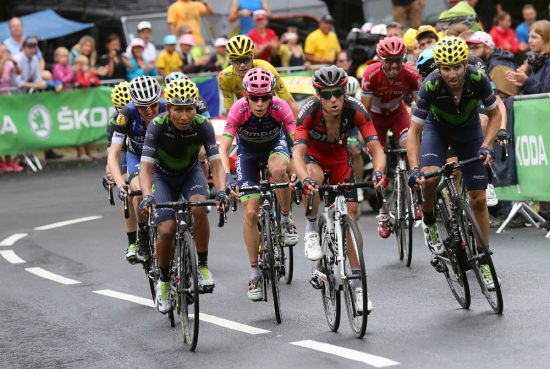TOK INITIATIV: Da Chris Froome led var Nairo Quintana en av de som initierte angrep, men bak fasaden sliter kolombianeren. FOTO: Tim de Waele (TDWSport.com)