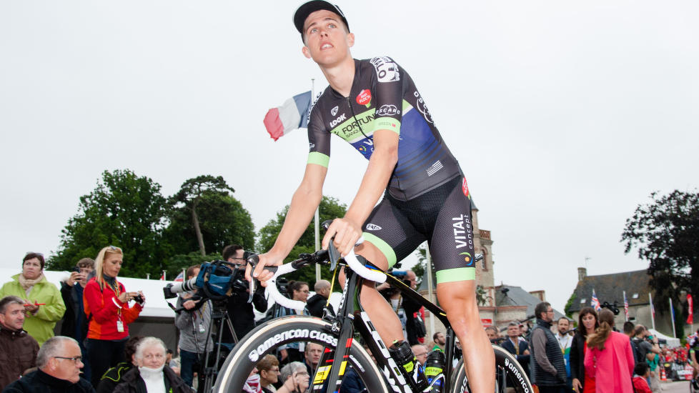 DEBUTERER: Vegard Breen, her avbildet under lagpresentasjonen, er klar for sitt aller første Tour de France. Foto: Audun Braastad / NTB scanpix