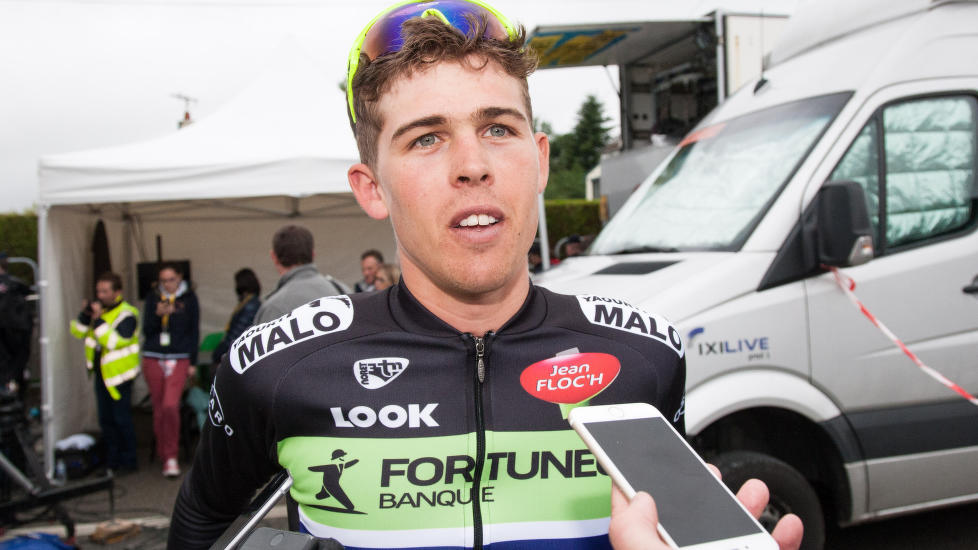 ETTERSPURT: Etter innsatsen på den andre Tour de France-etappen var Vegard Breen en kar mange ville ha noen ord med.