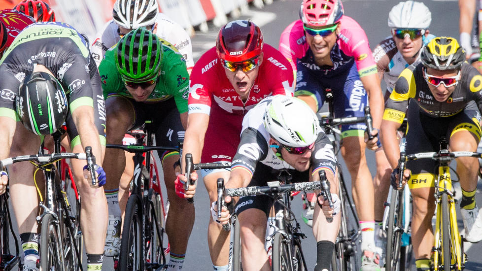 I ANDRE REKKE: Alexander Kristoff ble plassert flott, men manglet trøkket til konkurrentene på slutten. Foto: Audun Braastad / NTB scanpix