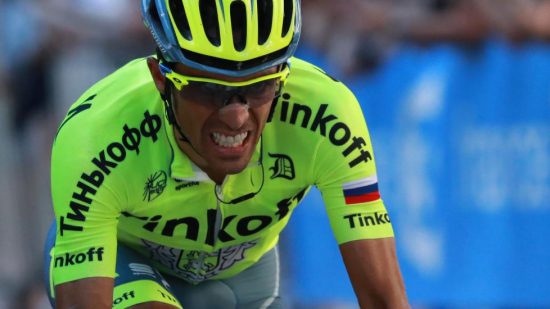 FERDIG: Alberto Contador brøt Tour de France på den niende etappen. Foto: AFP PHOTO / KENZO TRIBOUILLARD