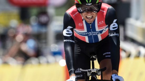 FORNØYD: Boasson Hagen sa seg fornøyd med 13.plassen på fredagens tempo i Tour de France. AFP PHOTO / JEAN-PHILIPPE KSIAZEK