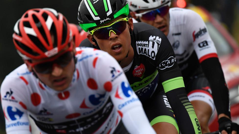 VISTE SEG FREM: Vegard Breen grep sjansen og stakk i brudd på tourens andre etappe. FOTO: AFP PHOTO / Jeff Pachoud