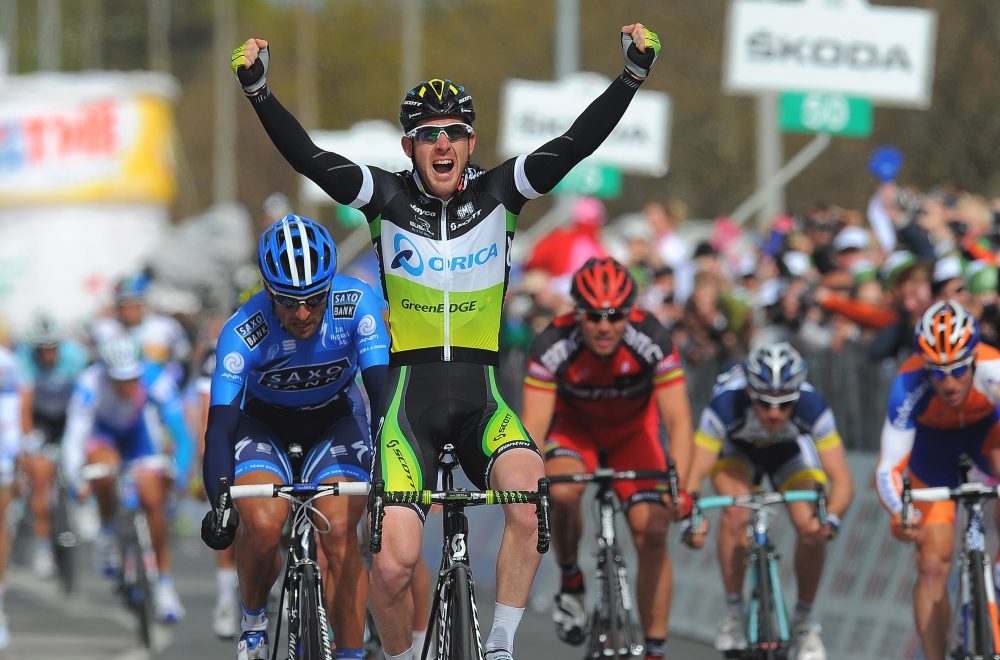 EN AV FÅ: Det har ikke blitt mange seirene på Matthew Goss de siste fem sesongene. Den tredje etappen i Giro d'Italia 2012 var en av dem. FOTO: Tim De Waele (TDWSport.com)