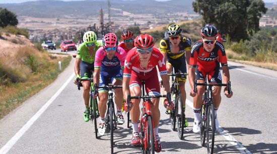 PÅ TOKT: Sven Erik Bystrøm var en del av seksmannsgruppen som utgjorde bruddet på den 16.etappen av Vuelta a España. Foto: Tim De Waele